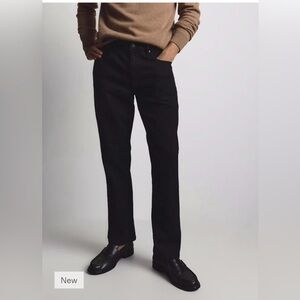 QUINCE MENS Warren Stretch Straight Jeans SIZE 32 black casual